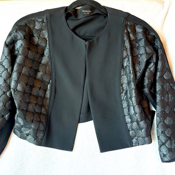 Veste Courte Femme Worth New York, Taille P (petite) - Noire, Zip, Ouverte, Coupe Aux Hanches